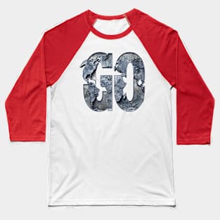 "Go" To the Nations - Textured Nation Image Baseball T-Shirt